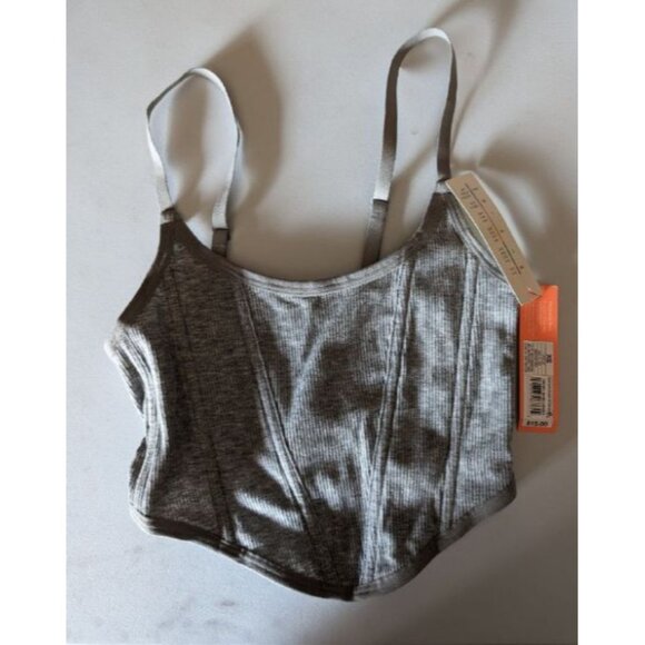 Colsie Women's Casual Corset Gray Large - Picture 6 of 8